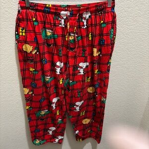 Peanuts Red Pajama Pants with Characters
